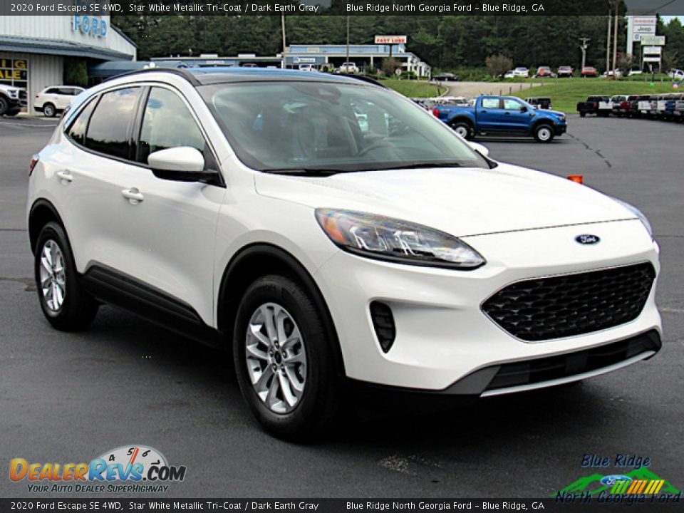 2020 Ford Escape SE 4WD Star White Metallic Tri-Coat / Dark Earth Gray Photo #7