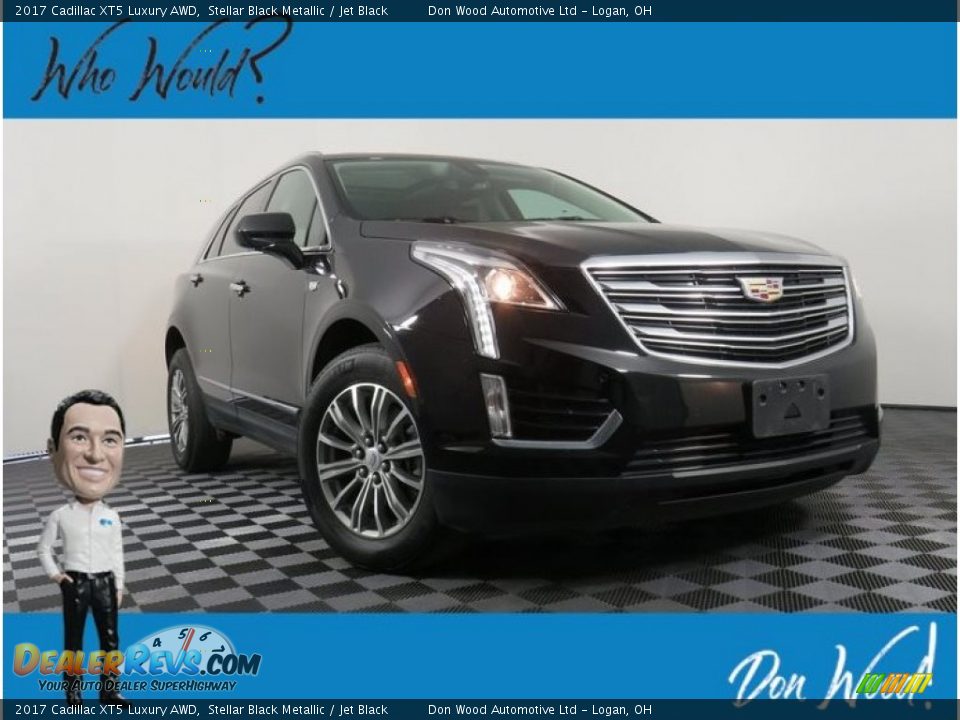 2017 Cadillac XT5 Luxury AWD Stellar Black Metallic / Jet Black Photo #1