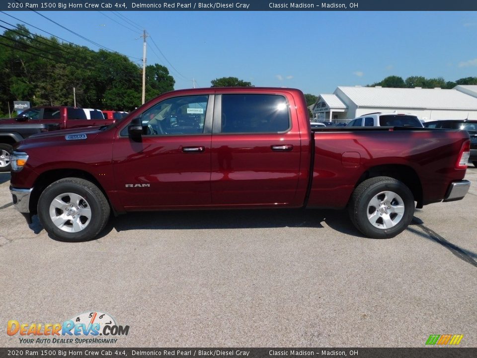 2020 Ram 1500 Big Horn Crew Cab 4x4 Delmonico Red Pearl / Black/Diesel Gray Photo #4