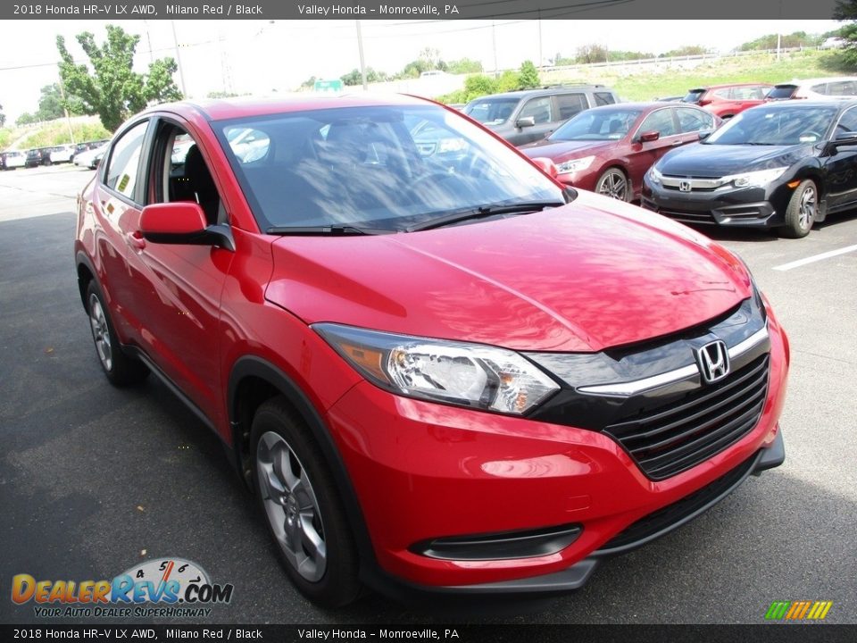 2018 Honda HR-V LX AWD Milano Red / Black Photo #8