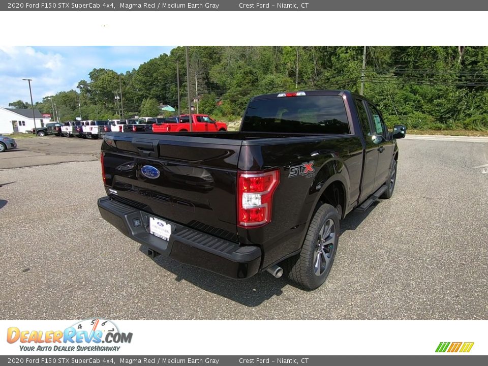 2020 Ford F150 STX SuperCab 4x4 Magma Red / Medium Earth Gray Photo #7