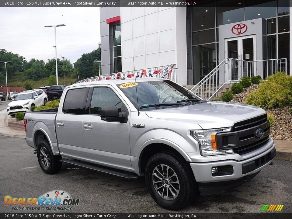 2018 Ford F150 XLT SuperCrew 4x4 Ingot Silver / Earth Gray Photo #1