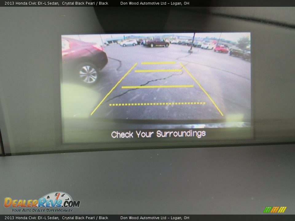 2013 Honda Civic EX-L Sedan Crystal Black Pearl / Black Photo #3