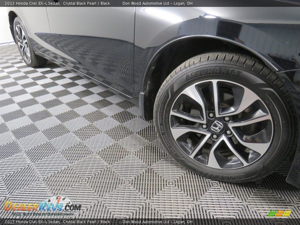 2013 Honda Civic EX-L Sedan Crystal Black Pearl / Black Photo #5