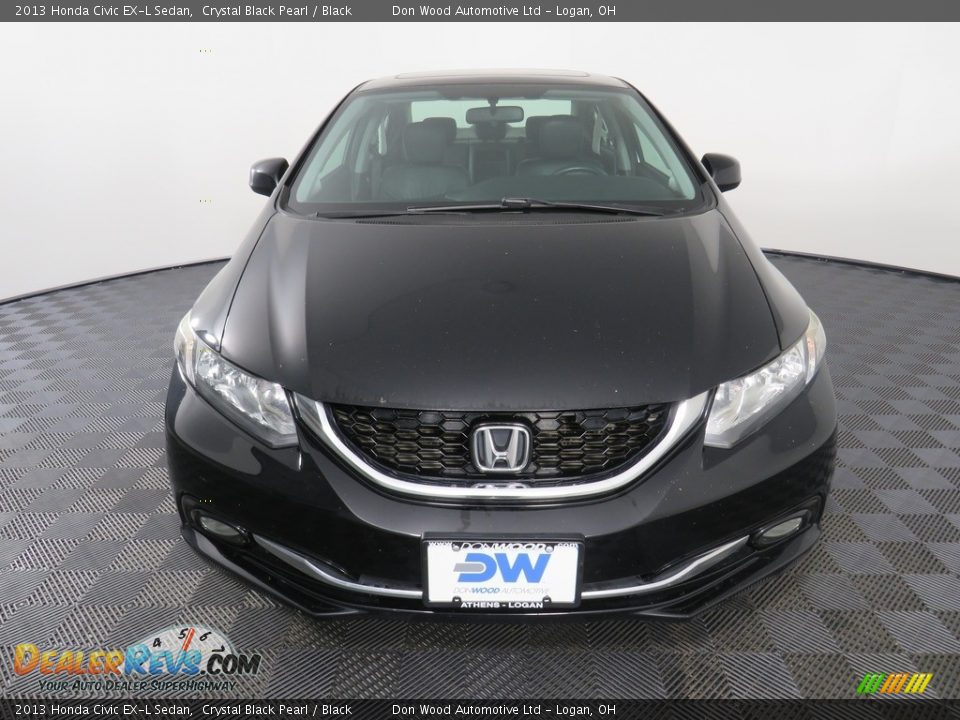 2013 Honda Civic EX-L Sedan Crystal Black Pearl / Black Photo #6