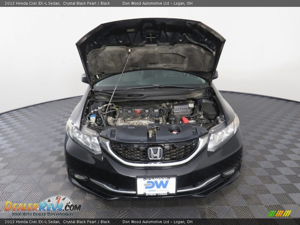 2013 Honda Civic EX-L Sedan Crystal Black Pearl / Black Photo #7