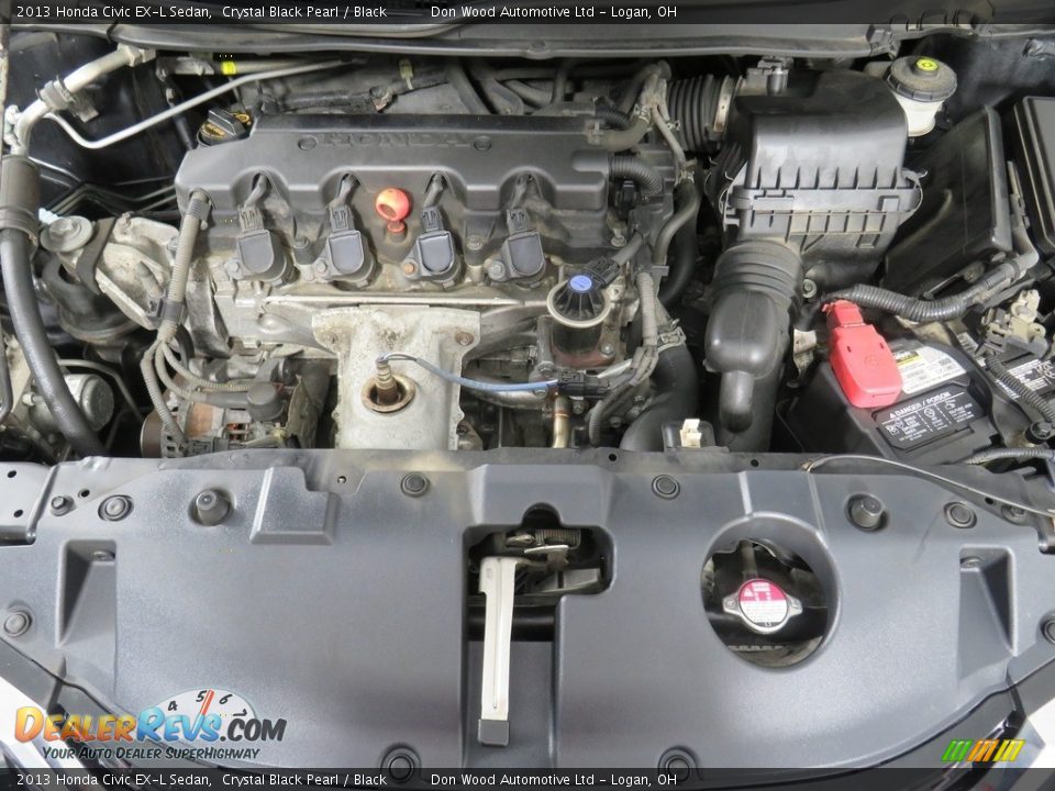 2013 Honda Civic EX-L Sedan Crystal Black Pearl / Black Photo #8