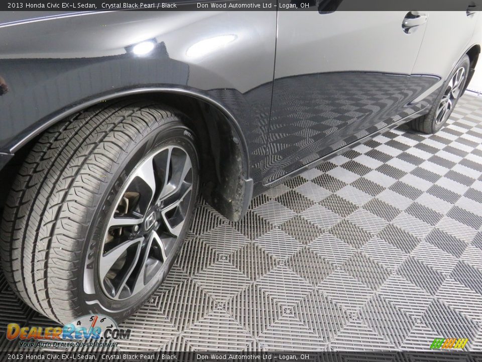 2013 Honda Civic EX-L Sedan Crystal Black Pearl / Black Photo #10