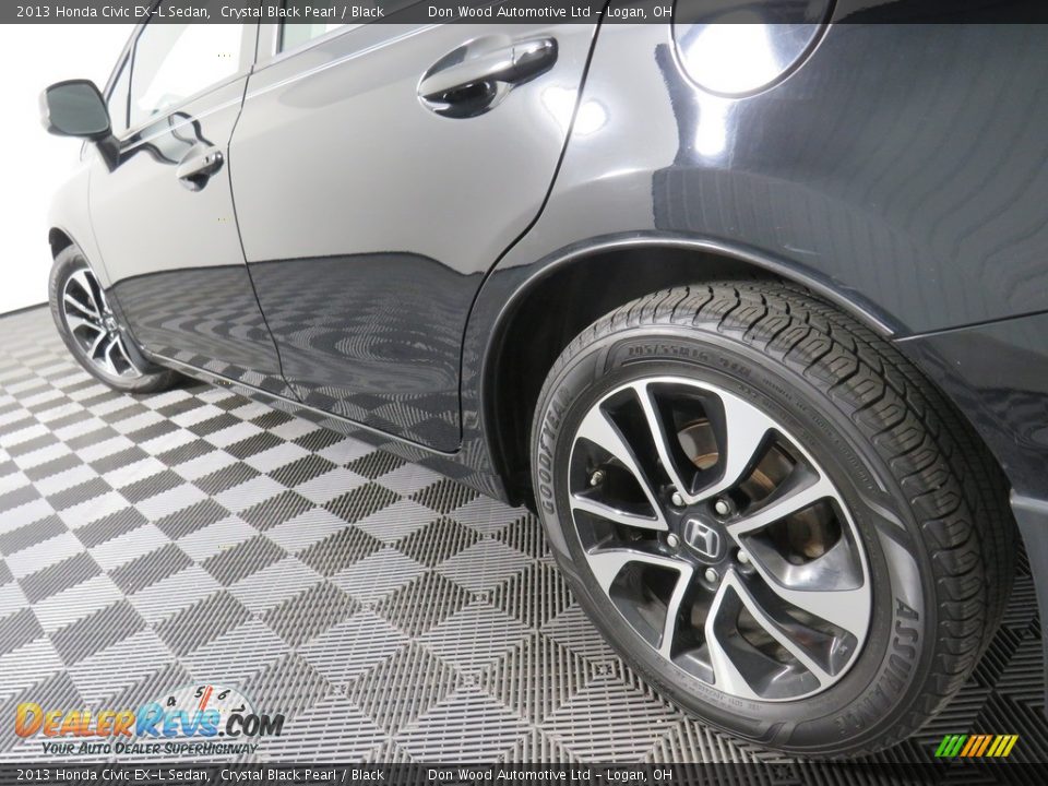 2013 Honda Civic EX-L Sedan Crystal Black Pearl / Black Photo #11