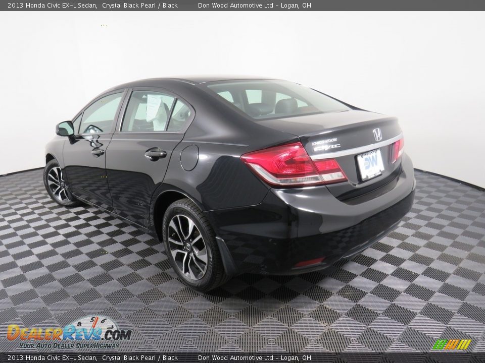 2013 Honda Civic EX-L Sedan Crystal Black Pearl / Black Photo #12