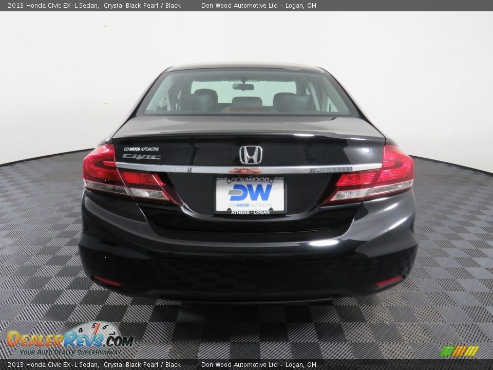 2013 Honda Civic EX-L Sedan Crystal Black Pearl / Black Photo #13