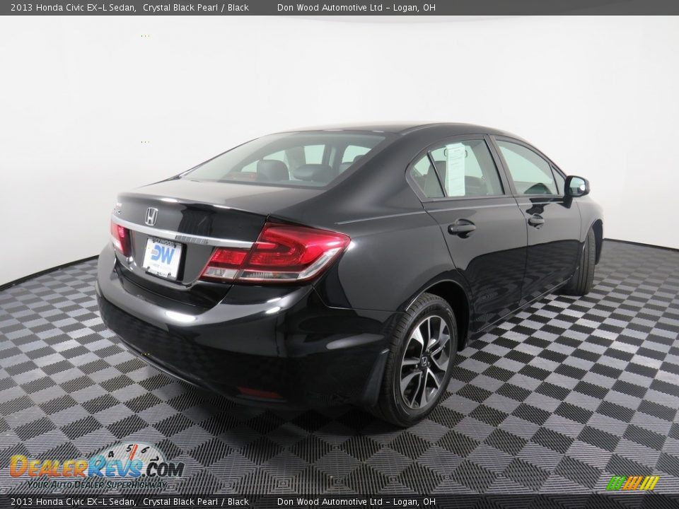 2013 Honda Civic EX-L Sedan Crystal Black Pearl / Black Photo #16