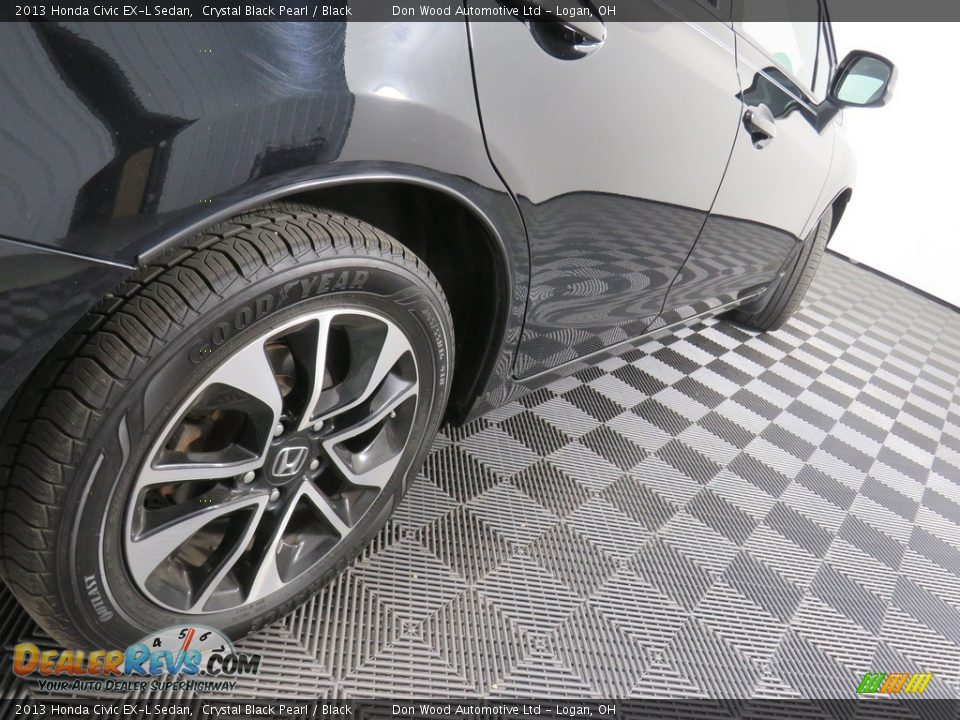 2013 Honda Civic EX-L Sedan Crystal Black Pearl / Black Photo #17