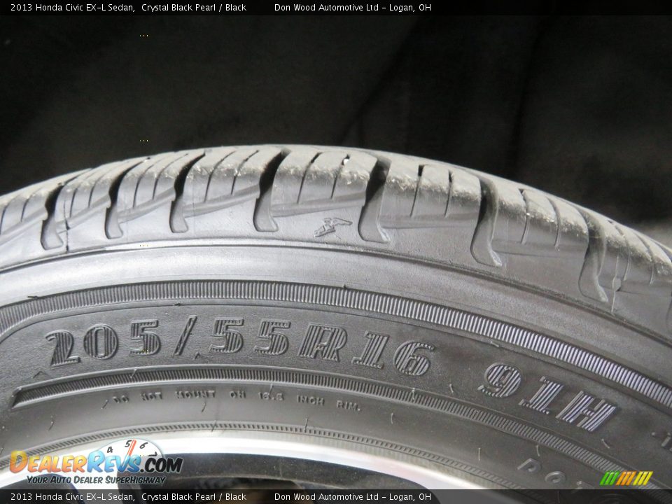 2013 Honda Civic EX-L Sedan Crystal Black Pearl / Black Photo #18