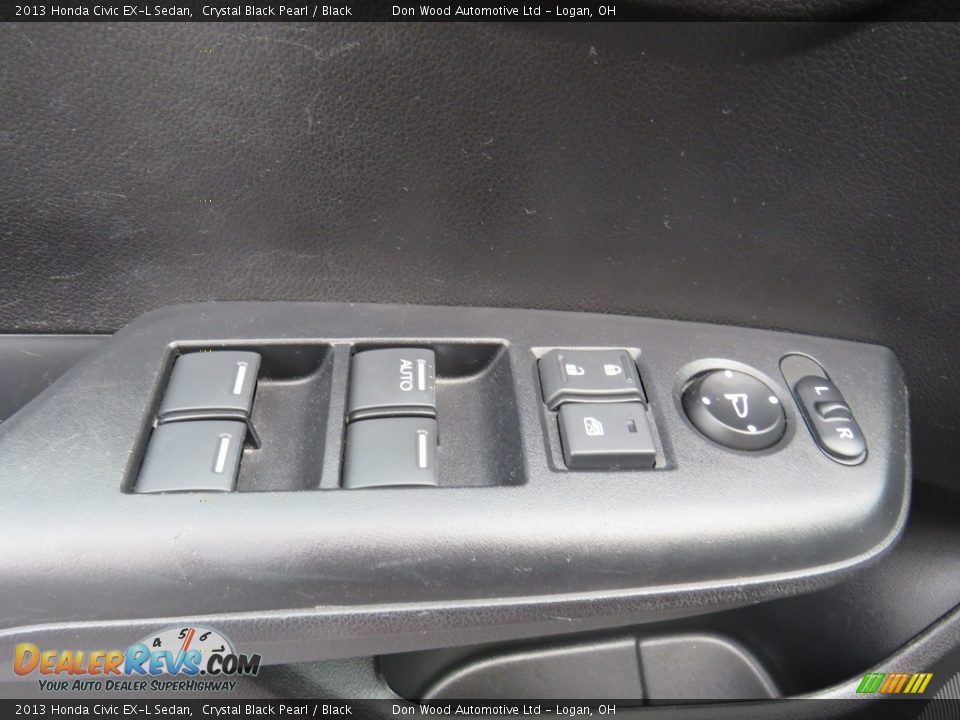 2013 Honda Civic EX-L Sedan Crystal Black Pearl / Black Photo #19