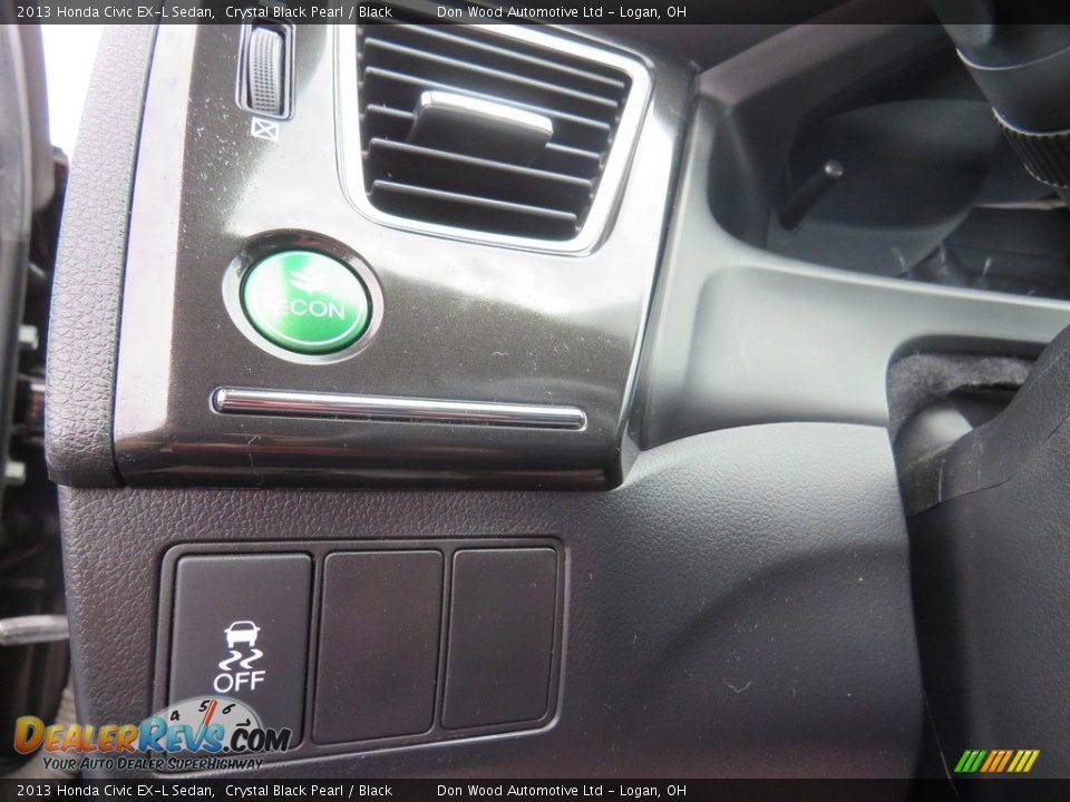 2013 Honda Civic EX-L Sedan Crystal Black Pearl / Black Photo #20