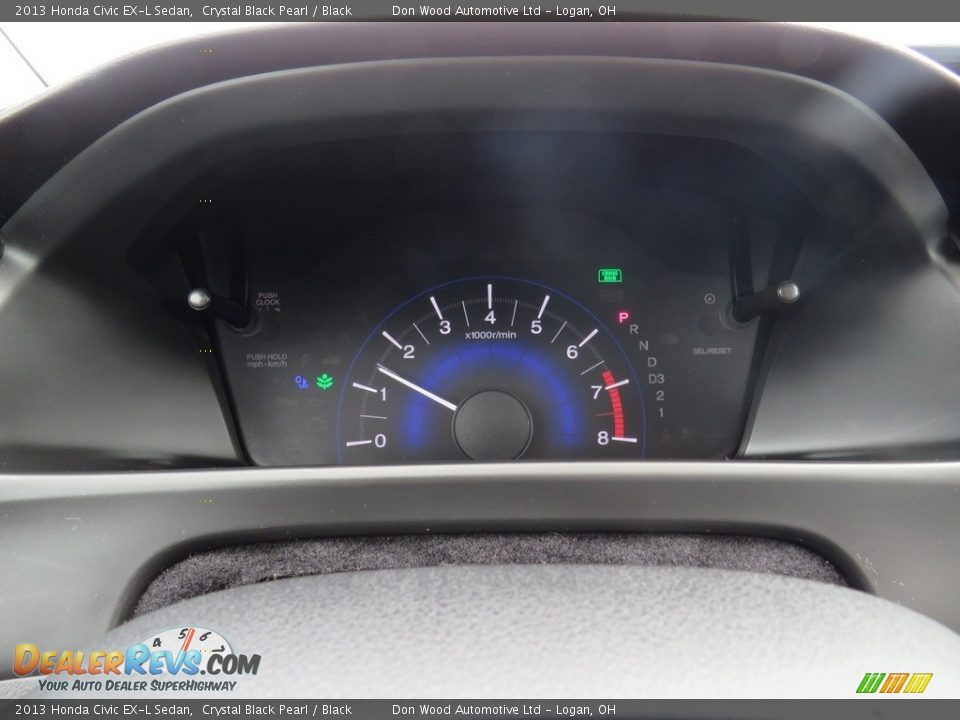2013 Honda Civic EX-L Sedan Crystal Black Pearl / Black Photo #21
