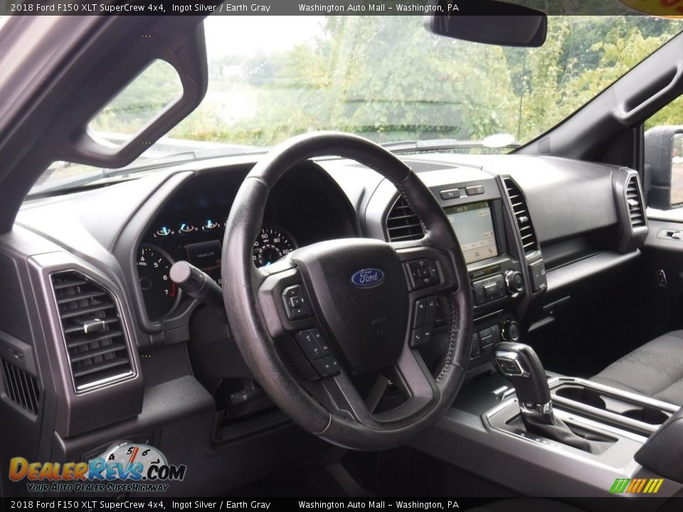 2018 Ford F150 XLT SuperCrew 4x4 Ingot Silver / Earth Gray Photo #22