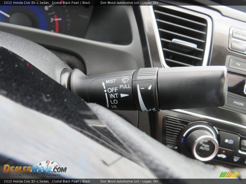 2013 Honda Civic EX-L Sedan Crystal Black Pearl / Black Photo #27