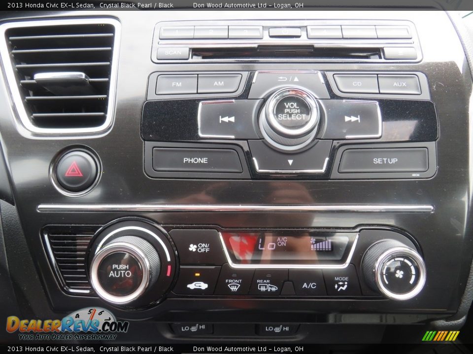 2013 Honda Civic EX-L Sedan Crystal Black Pearl / Black Photo #28