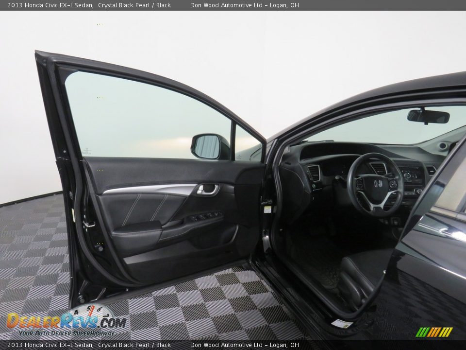 2013 Honda Civic EX-L Sedan Crystal Black Pearl / Black Photo #30