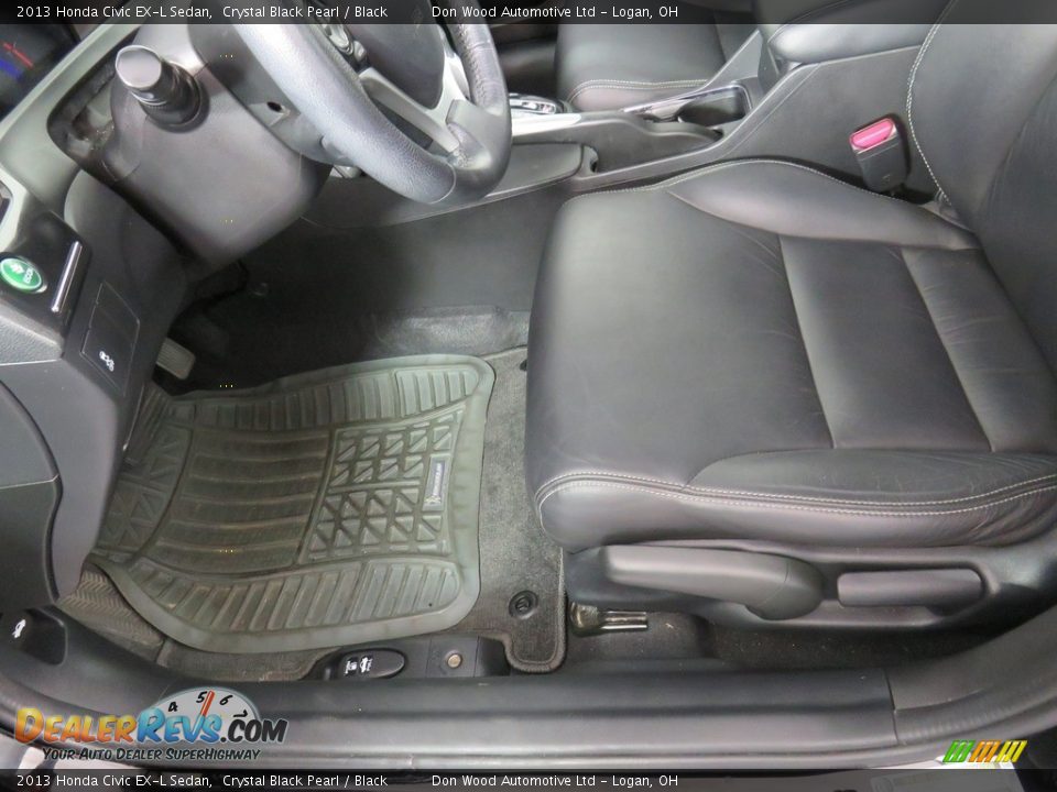 2013 Honda Civic EX-L Sedan Crystal Black Pearl / Black Photo #31