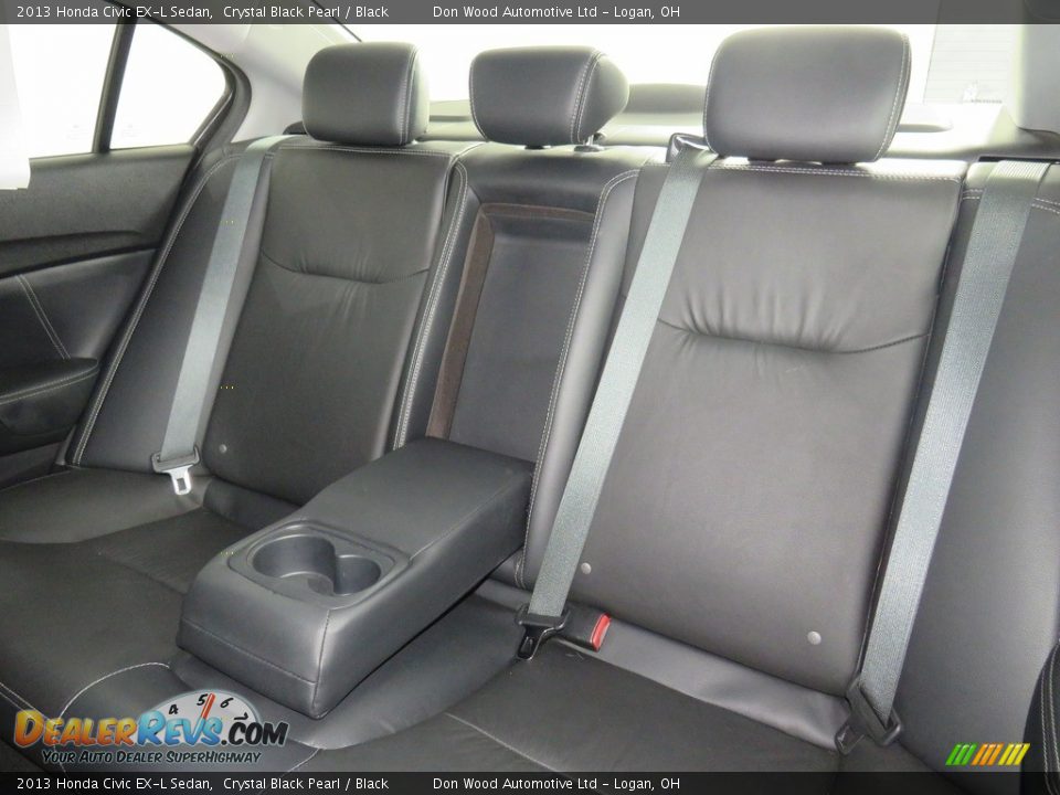 2013 Honda Civic EX-L Sedan Crystal Black Pearl / Black Photo #33