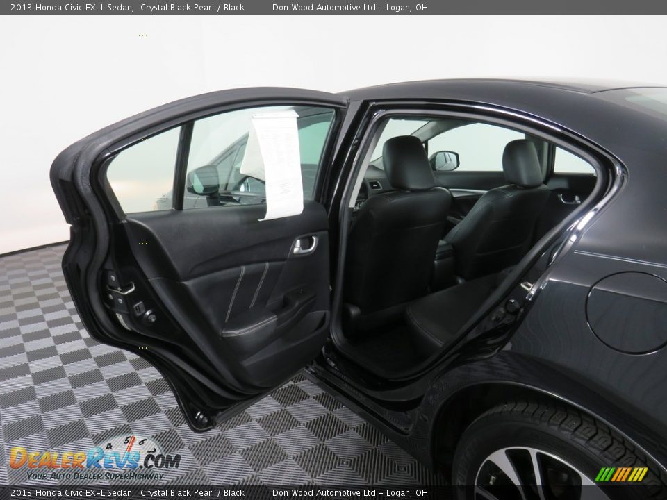 2013 Honda Civic EX-L Sedan Crystal Black Pearl / Black Photo #34