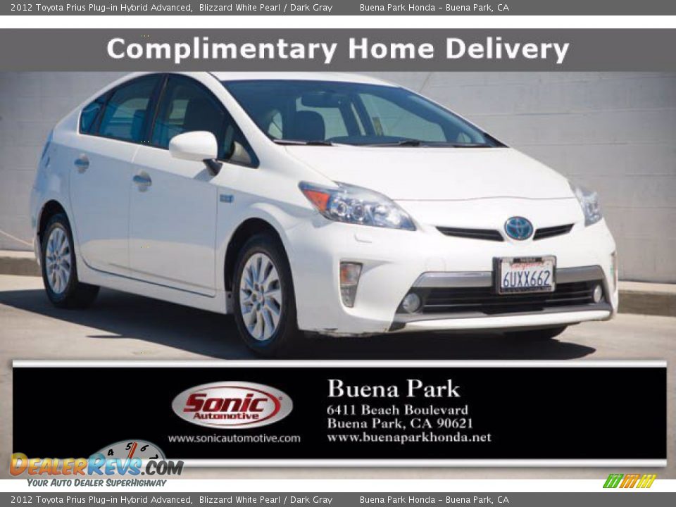 2012 Toyota Prius Plug-in Hybrid Advanced Blizzard White Pearl / Dark Gray Photo #1