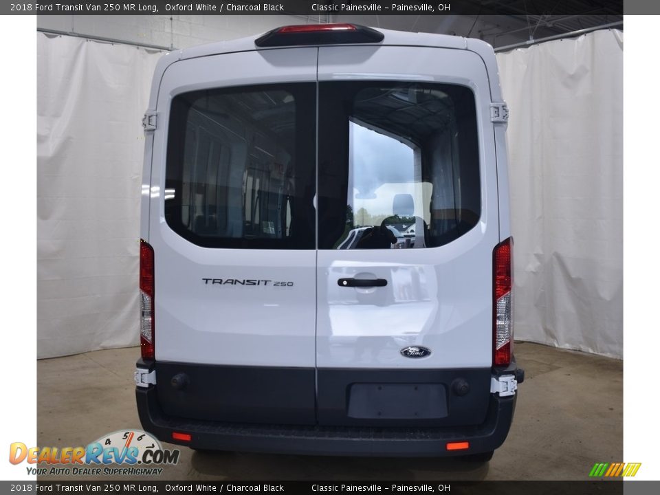 2018 Ford Transit Van 250 MR Long Oxford White / Charcoal Black Photo #3