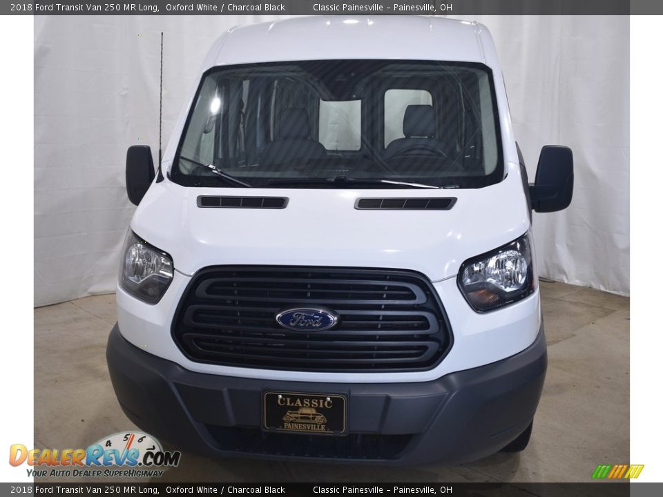 2018 Ford Transit Van 250 MR Long Oxford White / Charcoal Black Photo #4