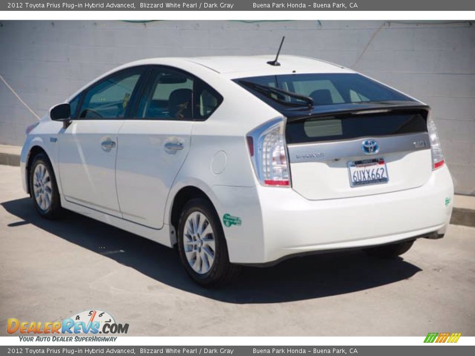 2012 Toyota Prius Plug-in Hybrid Advanced Blizzard White Pearl / Dark Gray Photo #2