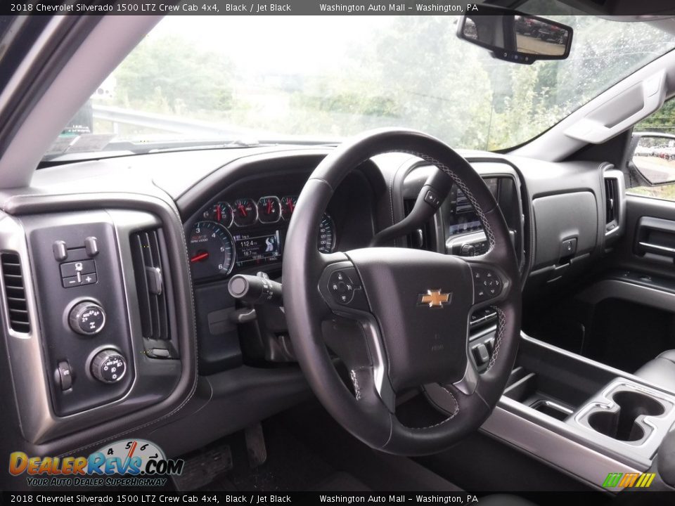 2018 Chevrolet Silverado 1500 LTZ Crew Cab 4x4 Black / Jet Black Photo #22