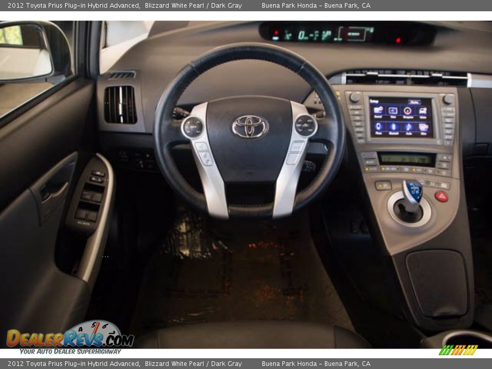 2012 Toyota Prius Plug-in Hybrid Advanced Blizzard White Pearl / Dark Gray Photo #5