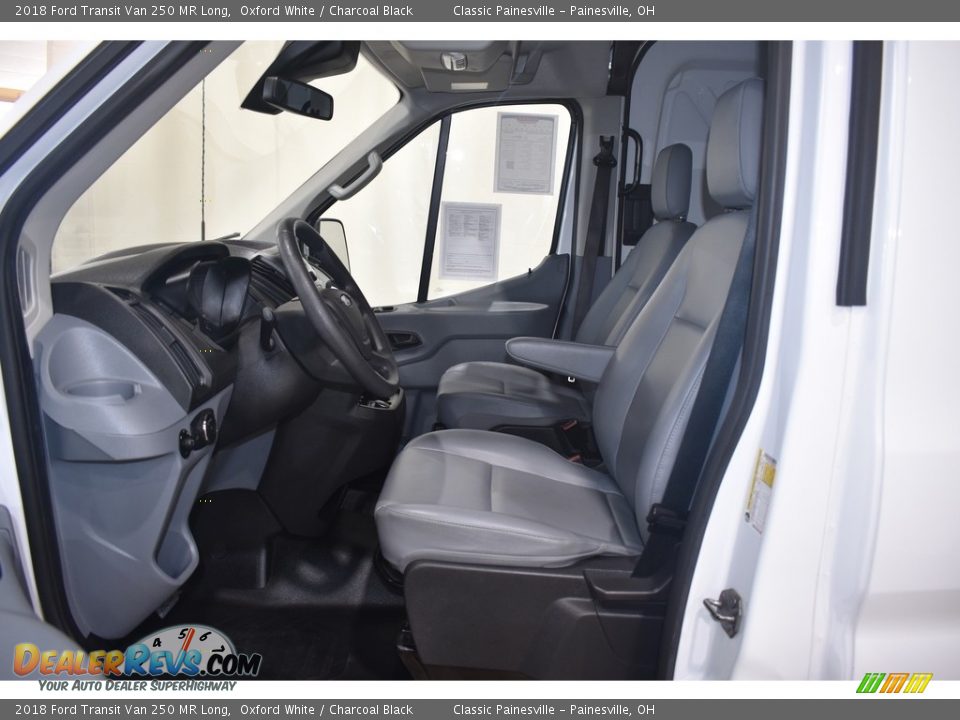 2018 Ford Transit Van 250 MR Long Oxford White / Charcoal Black Photo #7
