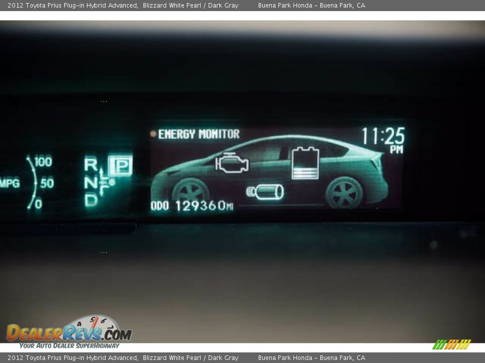 2012 Toyota Prius Plug-in Hybrid Advanced Blizzard White Pearl / Dark Gray Photo #6