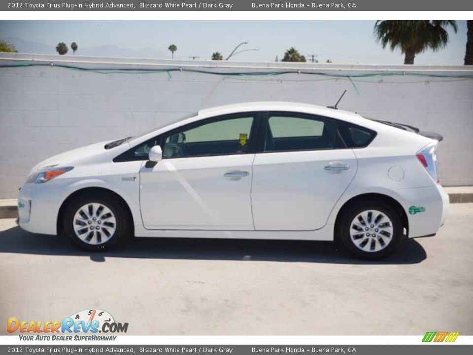 2012 Toyota Prius Plug-in Hybrid Advanced Blizzard White Pearl / Dark Gray Photo #8