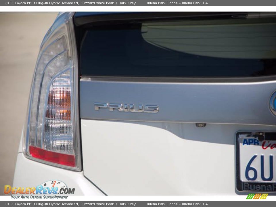 2012 Toyota Prius Plug-in Hybrid Advanced Blizzard White Pearl / Dark Gray Photo #10