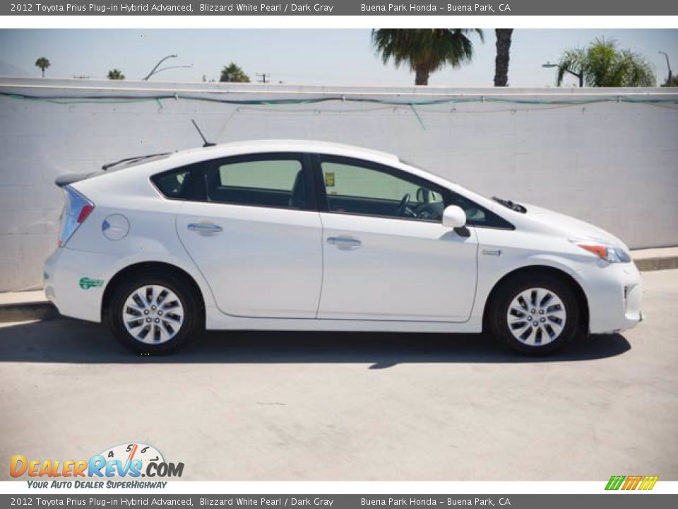 2012 Toyota Prius Plug-in Hybrid Advanced Blizzard White Pearl / Dark Gray Photo #12