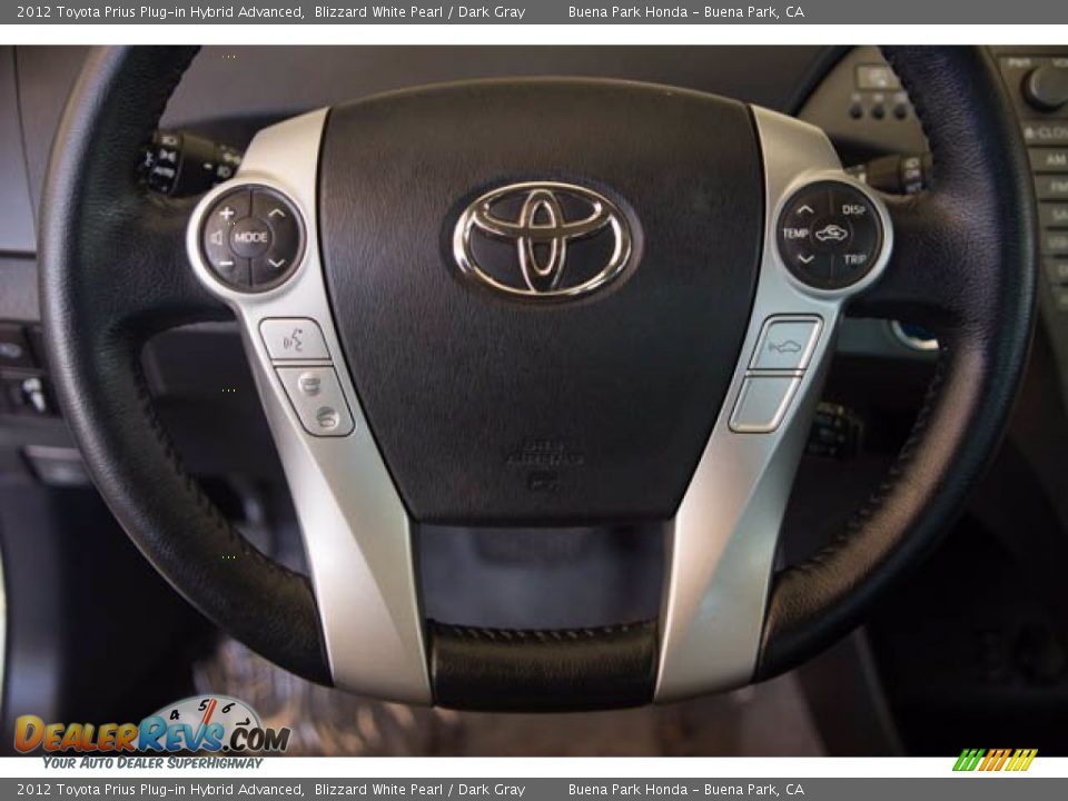 2012 Toyota Prius Plug-in Hybrid Advanced Blizzard White Pearl / Dark Gray Photo #13