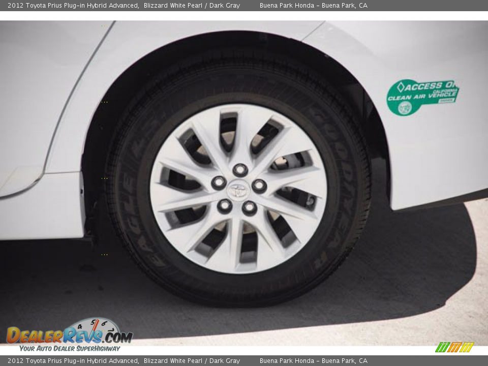 2012 Toyota Prius Plug-in Hybrid Advanced Blizzard White Pearl / Dark Gray Photo #35