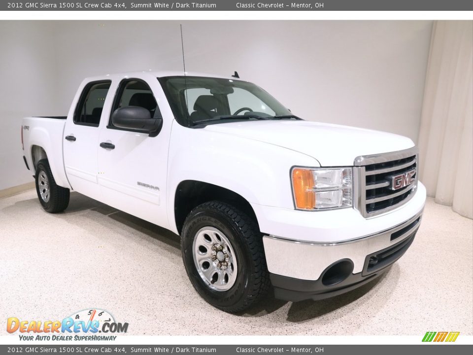 2012 GMC Sierra 1500 SL Crew Cab 4x4 Summit White / Dark Titanium Photo #1