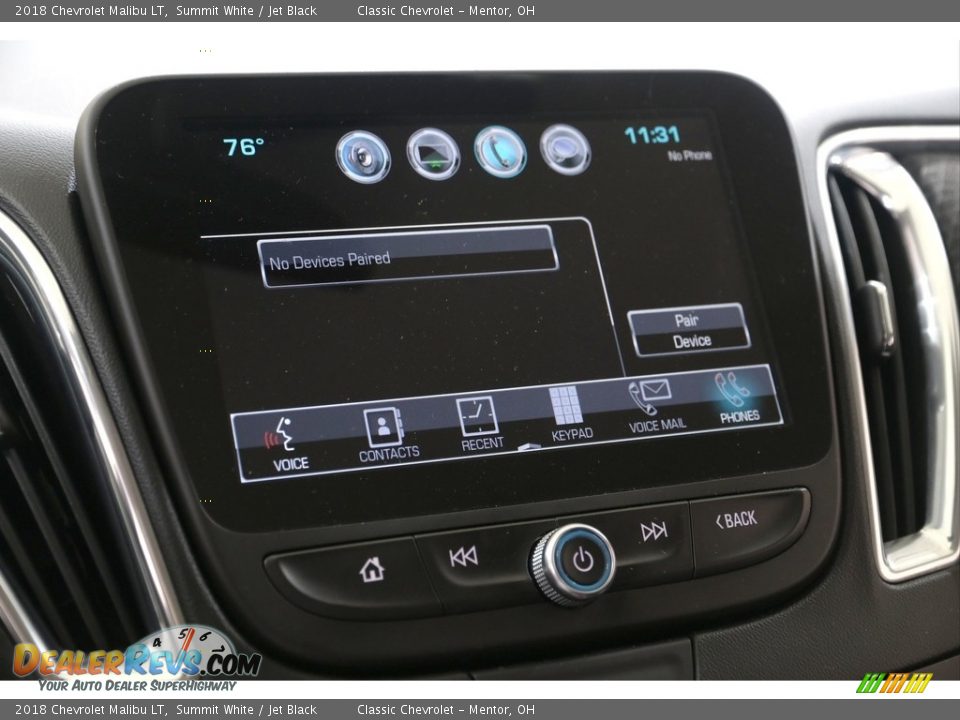 2018 Chevrolet Malibu LT Summit White / Jet Black Photo #14