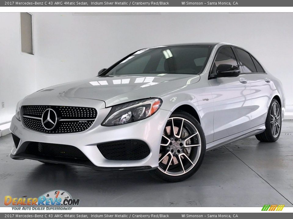 2017 Mercedes-Benz C 43 AMG 4Matic Sedan Iridium Silver Metallic / Cranberry Red/Black Photo #12