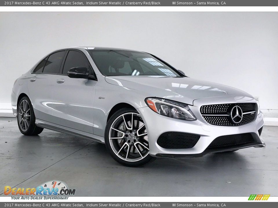 2017 Mercedes-Benz C 43 AMG 4Matic Sedan Iridium Silver Metallic / Cranberry Red/Black Photo #34