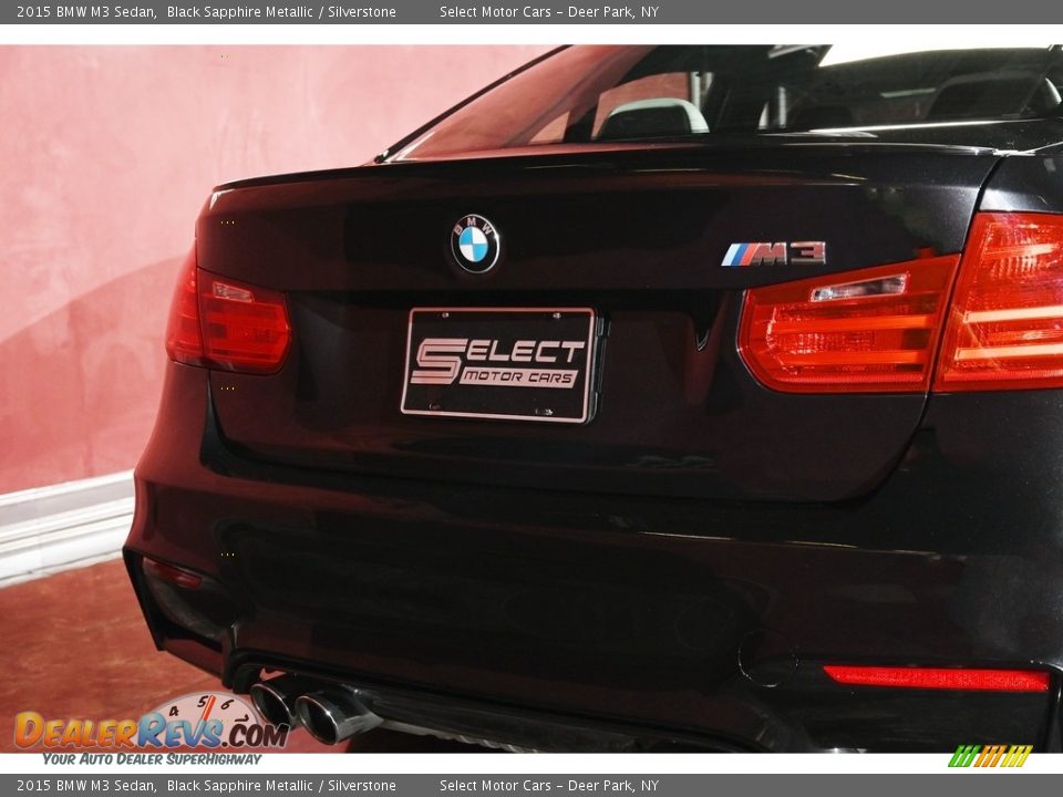 2015 BMW M3 Sedan Black Sapphire Metallic / Silverstone Photo #7
