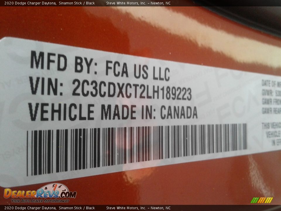 2020 Dodge Charger Daytona Sinamon Stick / Black Photo #30