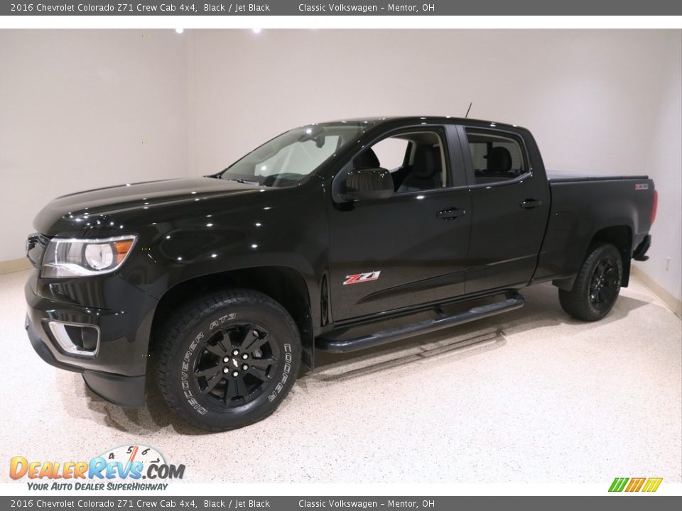 2016 Chevrolet Colorado Z71 Crew Cab 4x4 Black / Jet Black Photo #3