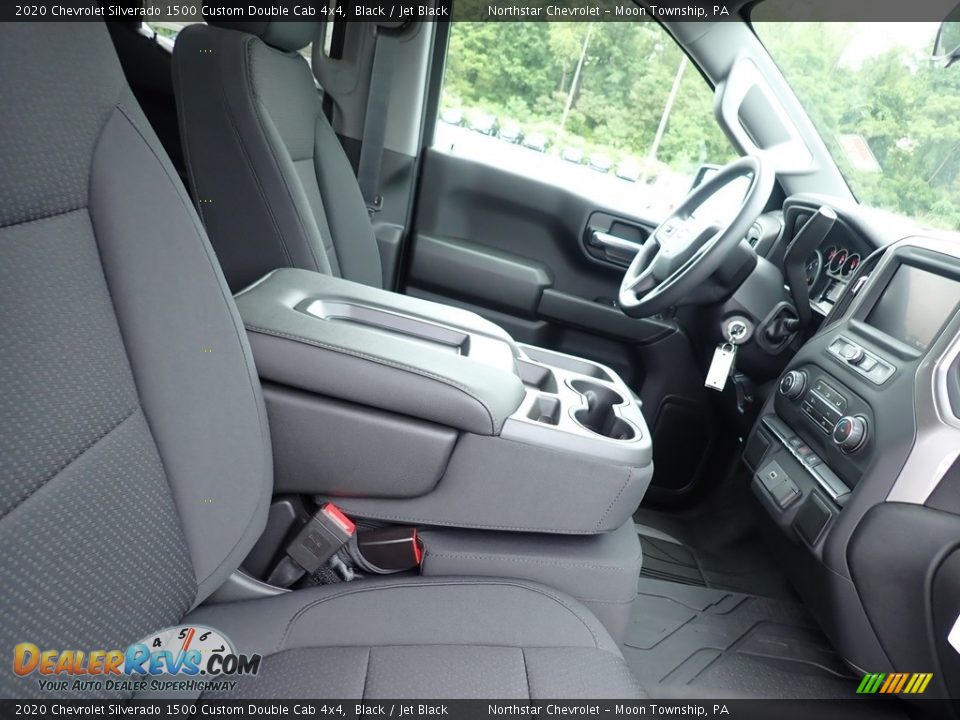 2020 Chevrolet Silverado 1500 Custom Double Cab 4x4 Black / Jet Black Photo #9