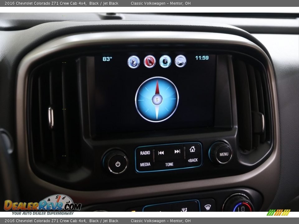2016 Chevrolet Colorado Z71 Crew Cab 4x4 Black / Jet Black Photo #13